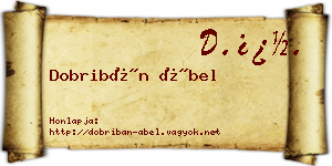 Dobribán Ábel névjegykártya