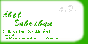 abel dobriban business card